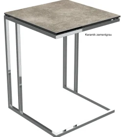 Akante Alicia Beistelltisch 50x50 Edelstahl gebürstet
