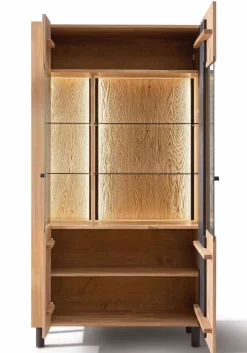 TPT Möbel Ascona Vitrinenschrank Holz modern Clearance