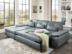 Polinova Atlantis Ledersofa mit Schlaffunktion Best