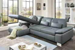 Polinova Atlantis Ledersofa mit Schlaffunktion Best
