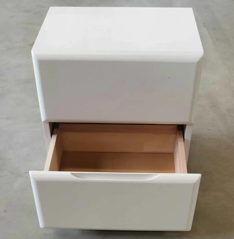 Dico Möbel Avantgarde Nachttisch weiß Holz Discount