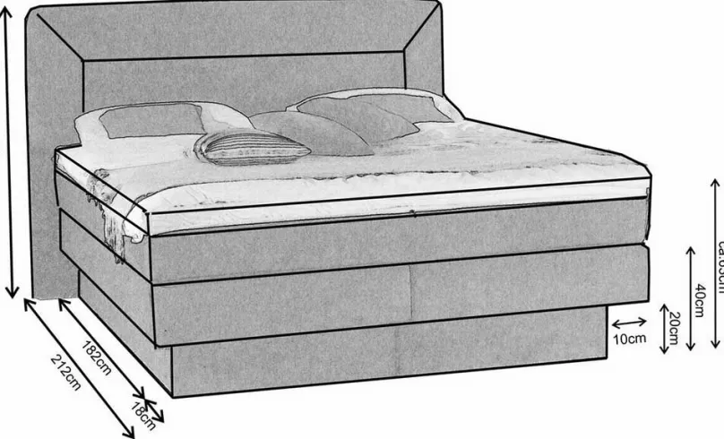Kretschmar Schlafsysteme Bali Boxspringbett 180x200 mit Bettkasten Best