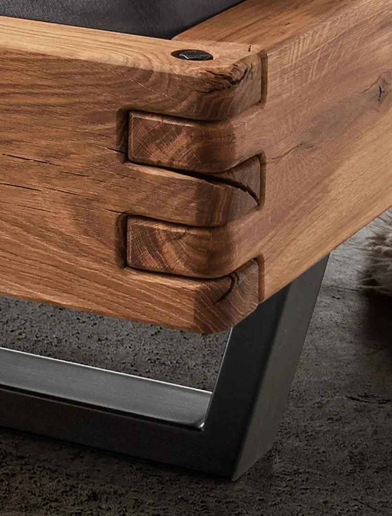 TPT Möbel Balkenbett 820 wildeiche Discount