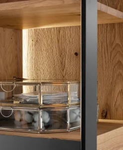 TPT Möbel Boston Highboard Massivholz modern Clearance