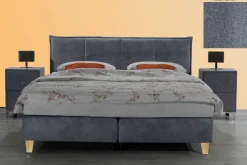 Kretschmar Schlafsysteme Boxspringbett 180x200 anthrazit Discount