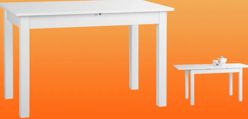 möbelmeile24 Columbia günstiger Küchentisch weiß ausziehbar Discount