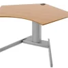 ConSet Stehschreibtisch höhenverstellbar trapezförmig buche o. weiß New