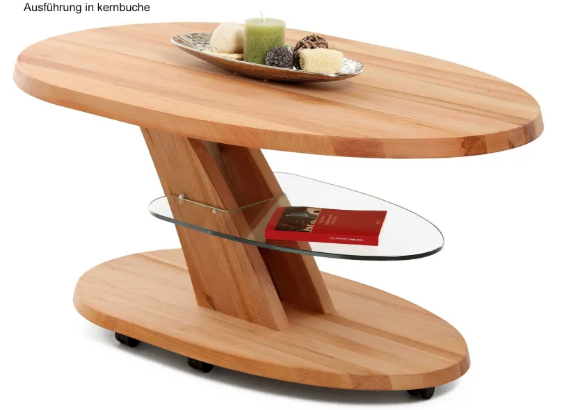 Vierhaus Vertrieb GmbH & Co. KG 4328 Couchtisch höhenverstellbar kernbuche