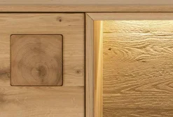 TPT Möbel Davos Highboard Massivholz wildeiche Discount