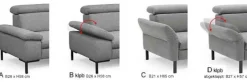 DFM Polstermöbel Detroit Ecksofa modern Hot