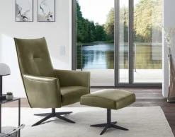 DFM Polstermöbel Dex Sessel mit Hocker Best
