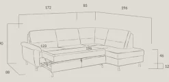 Dietsch Polstermöbel GmbH Dietsch Onyx Ecksofa mit Querschläfer in vielen Farben Outlet