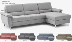 Dietsch Polstermöbel GmbH Dietsch Onyx Schlafsofa mit Ottomane in vielen Farben