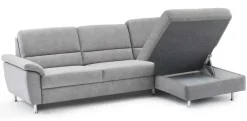 Dietsch Polstermöbel GmbH Dietsch Onyx Schlafsofa mit Ottomane in vielen Farben