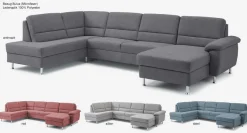 Dietsch Polstermöbel GmbH Dietsch Onyx Wohnlandschaft wahlweise mit Schlaffunktion und Bettkasten Outlet