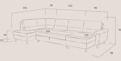 Dietsch Polstermöbel GmbH Dietsch Onyx Wohnlandschaft wahlweise mit Schlaffunktion und Bettkasten Outlet