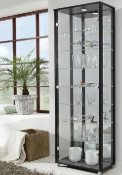 mkpreis Glas Vitrine Holz verschiedene Farben