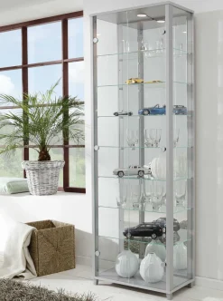 mkpreis Glas Vitrine Holz verschiedene Farben