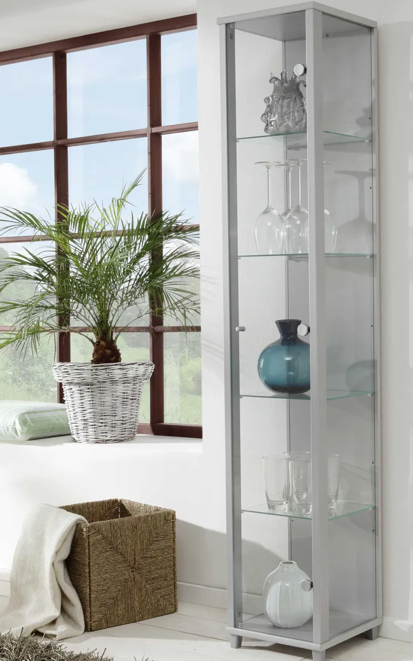 mkpreis Glasvitrine schmal in 7 Farben Clearance