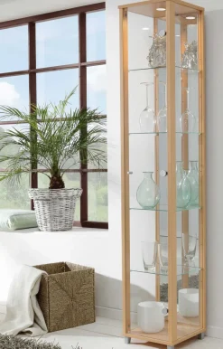mkpreis Glas Vitrine schmal in 7 Farben