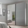 Staud Möbel GmbH & Co.KG Includo Kleiderschrank grau mit Spiegel Outlet