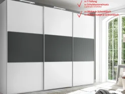 Staud Möbel GmbH & Co.KG Includo Kleiderschrank weiß grau