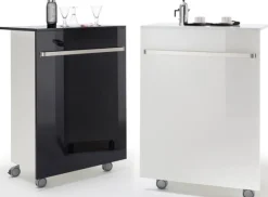 MS SCHUON GmbH Jacky Kaffeetheke weiß oder schwarz mit Rollen New
