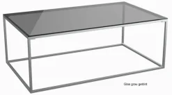 Akante Julia Couchtisch Glas Metall Clearance