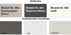 Wiemann Möbel Kansas Bett mit Polsterkopfteil Outlet