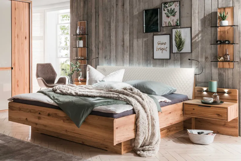 Wiemann Möbel Livorno Bett mit Polsterkopfteil New