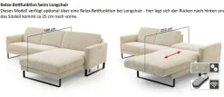 DFM Polstermöbel Maximilian Sofa mit Ottomane Best