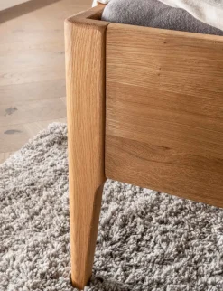 TPT Möbel Meran Holzbett mit Polsterkopfteil Sale