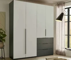 Schlafkontor Nuka Kleiderschrank grau Discount