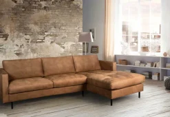 D&N Polstermöbel Optima 2-Sitzer Sofa mit Ottomane