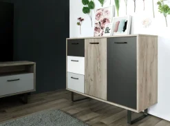 mkpreis Orlando günstige Kommode 120 cm mit Schubkästen u. Türen Hot
