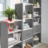 Priess Raumteiler Regal grau Discount