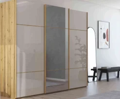 Rauch Scale Linea Trio Schwebetürenschrank Glas New