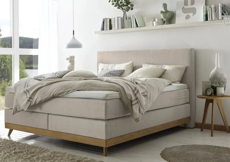 Hasena Scandia Boxspringbett Leinen Best
