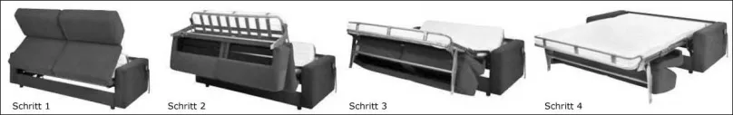 Posa Polstermöbel GmbH Schlafsofa nach vorn ausziehbar 140x200 Discount