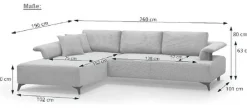 Dietsch Polstermöbel GmbH Sofa schwarz modern Discount