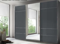 Staud Möbel GmbH & Co.KG Sonate Lucca Schwebetürenschrank mit Spiegel 300 cm