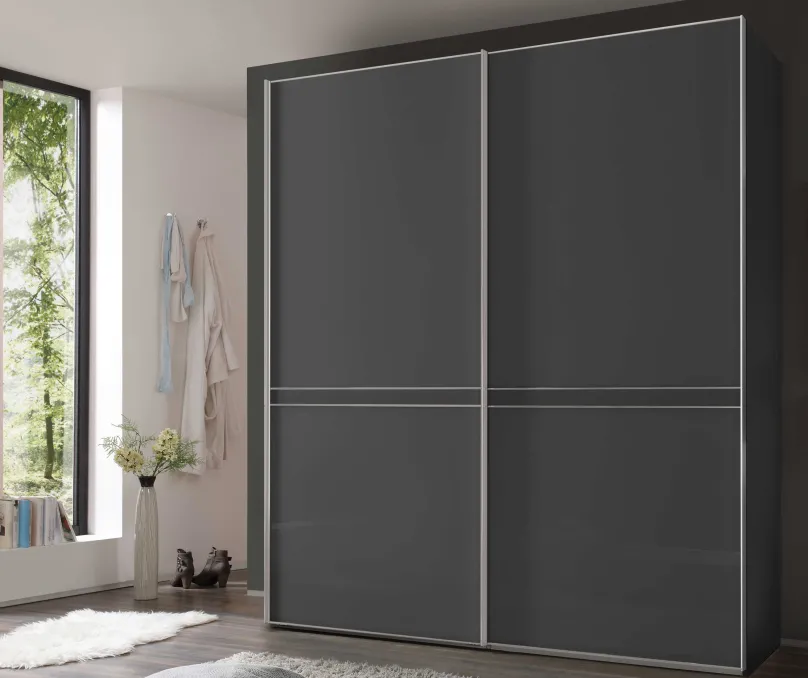 Staud Möbel GmbH & Co.KG Sonate Pesaro Glas Kleiderschrank B225 cm