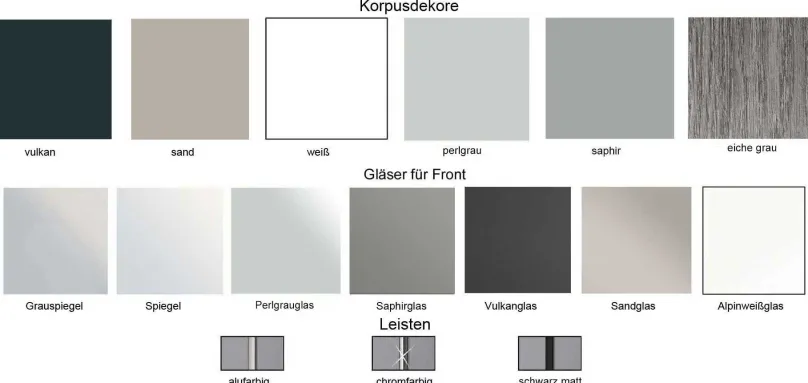 Staud Möbel GmbH & Co.KG Sonate Rom Schrank mit Spiegel B188 cm Clearance