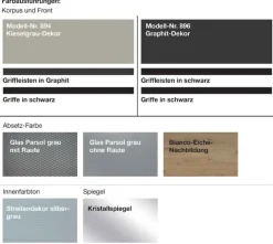 Wiemann Möbel Split Kleiderschrank Glas durchsichtig Hot