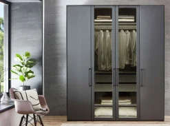 Wiemann Möbel Split Kleiderschrank Parsolglas