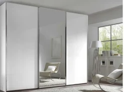 Staud Möbel GmbH & Co.KG Staud Schwebetürenschrank weiß mit Spiegel Sale