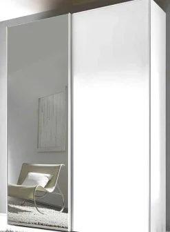 Staud Möbel GmbH & Co.KG Staud Schwebetürenschrank weiß mit Spiegel Sale