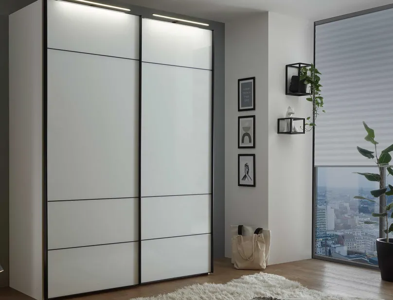 Staud Möbel GmbH & Co.KG Staud Sinfonie Plus weisser Schwebetürenschrank Online