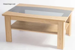 Stralsunder Möbelwerke Stralsunder Couchtisch mit Glasplatte Discount