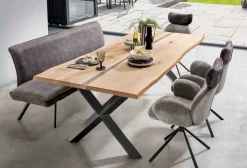 TPT Möbel TPT Holztisch mit Metallgestell New